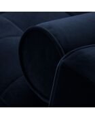 Canapé d'angle droit velours convertible avec coffre de rangement santo 5 places bleu roi - 240x175x96 cm